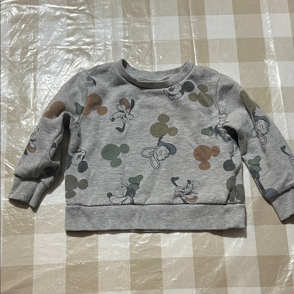 Disney Gray Sweatshirt with Character Print Toddlers